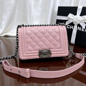 Chanel Small Bag in Quilted Caviar